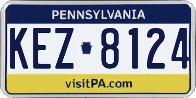 PA license plate KEZ8124