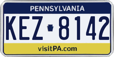 PA license plate KEZ8142