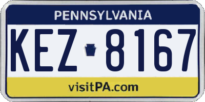 PA license plate KEZ8167