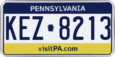 PA license plate KEZ8213