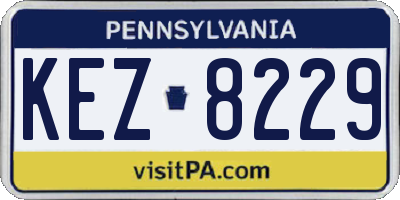 PA license plate KEZ8229