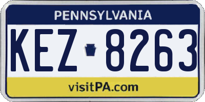 PA license plate KEZ8263