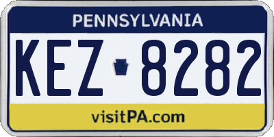 PA license plate KEZ8282