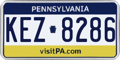 PA license plate KEZ8286