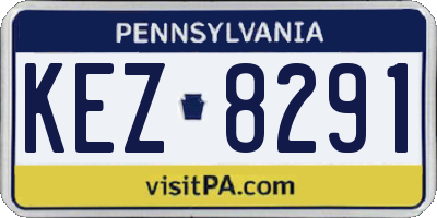 PA license plate KEZ8291