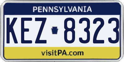 PA license plate KEZ8323