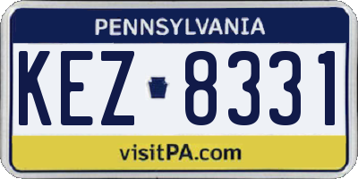 PA license plate KEZ8331