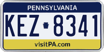 PA license plate KEZ8341