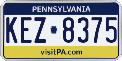 PA license plate KEZ8375