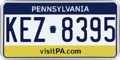 PA license plate KEZ8395