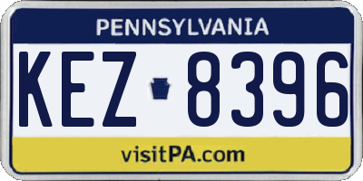 PA license plate KEZ8396