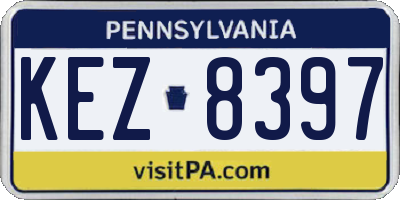 PA license plate KEZ8397
