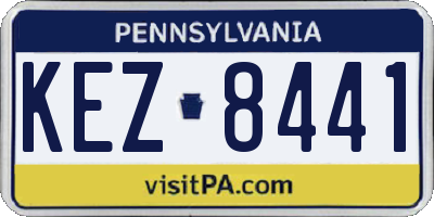 PA license plate KEZ8441