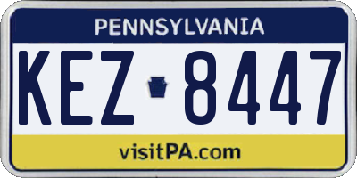 PA license plate KEZ8447