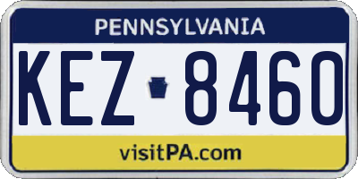 PA license plate KEZ8460