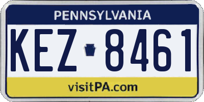 PA license plate KEZ8461