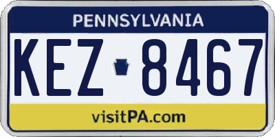 PA license plate KEZ8467