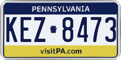 PA license plate KEZ8473