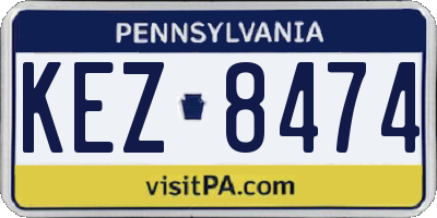 PA license plate KEZ8474
