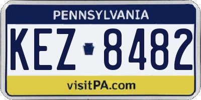 PA license plate KEZ8482