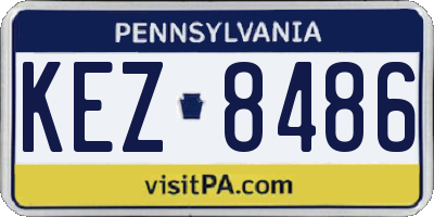 PA license plate KEZ8486