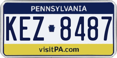 PA license plate KEZ8487