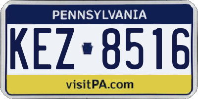 PA license plate KEZ8516
