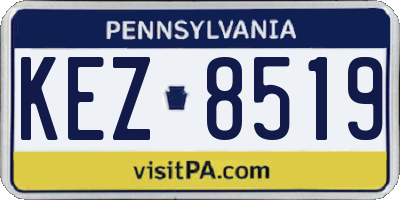 PA license plate KEZ8519