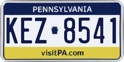 PA license plate KEZ8541