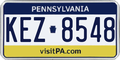 PA license plate KEZ8548