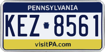 PA license plate KEZ8561