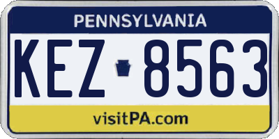 PA license plate KEZ8563