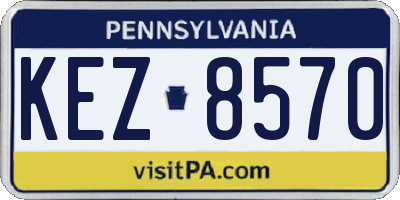 PA license plate KEZ8570
