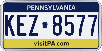 PA license plate KEZ8577