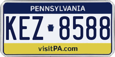 PA license plate KEZ8588
