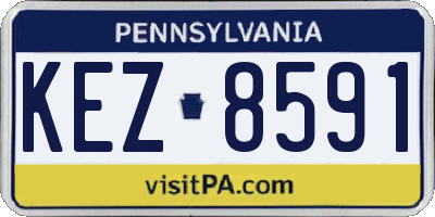 PA license plate KEZ8591