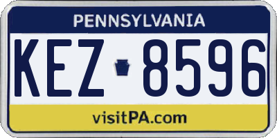 PA license plate KEZ8596
