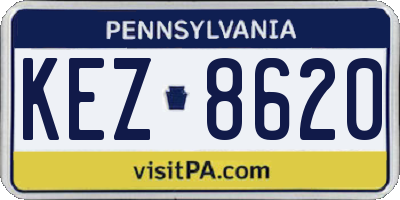 PA license plate KEZ8620
