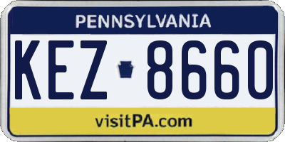 PA license plate KEZ8660