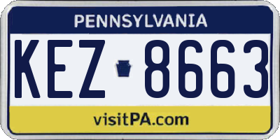 PA license plate KEZ8663