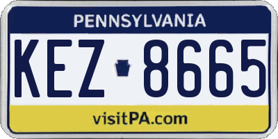 PA license plate KEZ8665