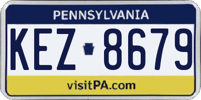 PA license plate KEZ8679