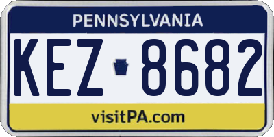 PA license plate KEZ8682