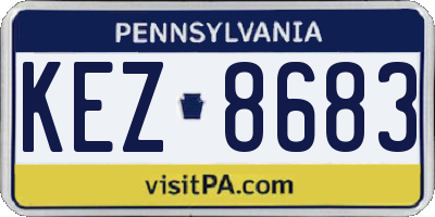 PA license plate KEZ8683