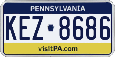 PA license plate KEZ8686