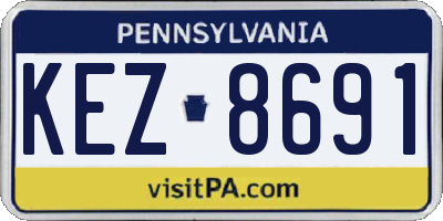 PA license plate KEZ8691