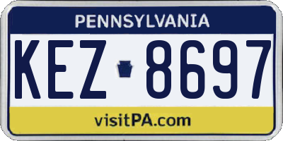 PA license plate KEZ8697