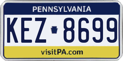 PA license plate KEZ8699