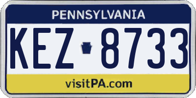 PA license plate KEZ8733