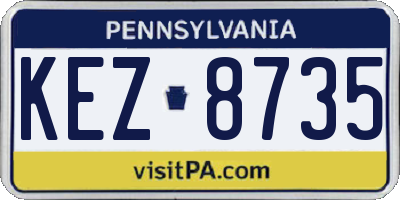 PA license plate KEZ8735